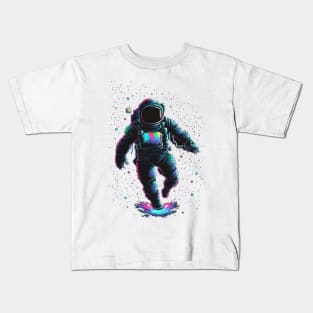 Astronaut Glitch Style Kids T-Shirt